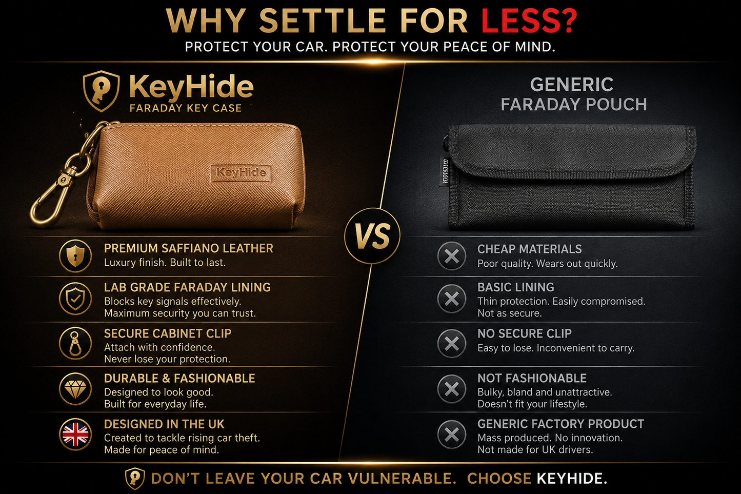 The KeyHide Faraday Car Key Case