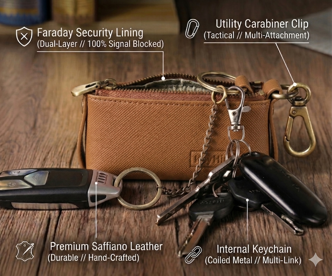 The KeyHide™ Faraday Car Key Case